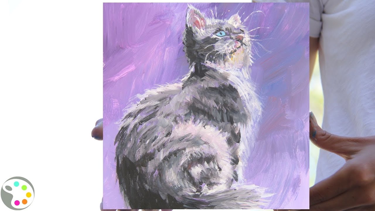 How to Paint a Cat | Step by Step Acrylic Painting Tutorial