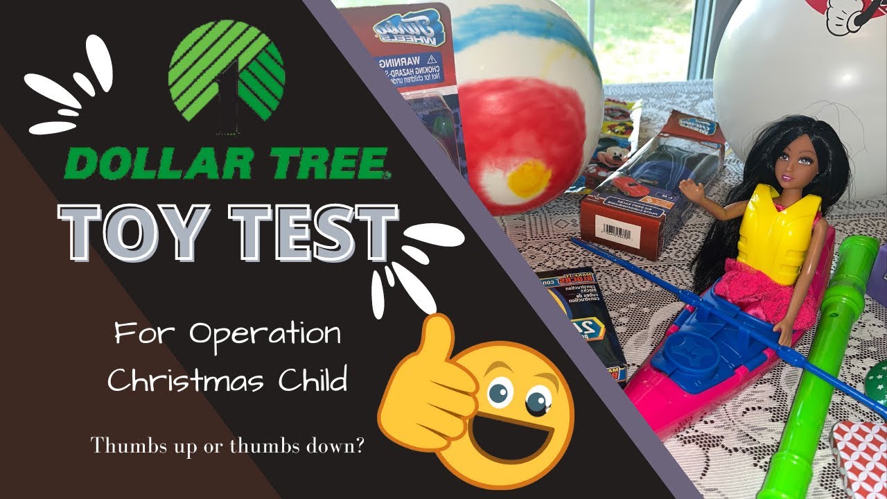 Dollar Tree Toy Test for Operation Christmas Child 2023