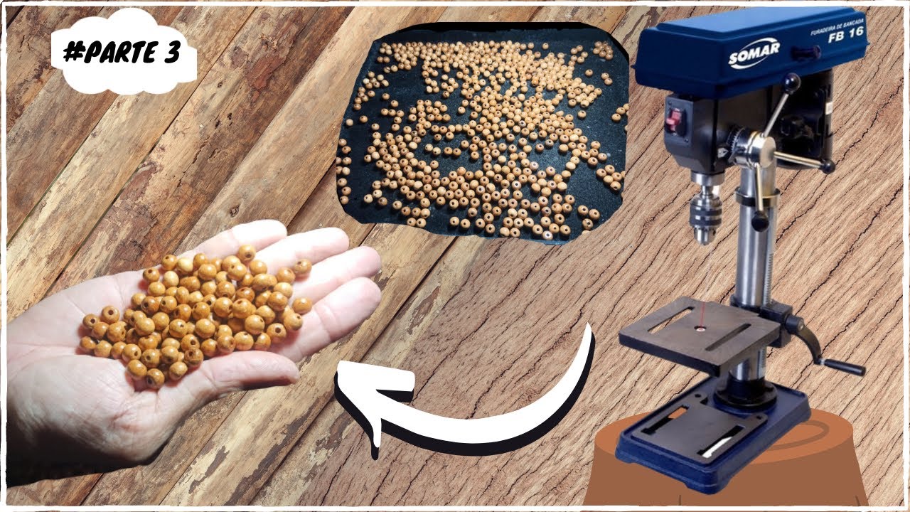 APRENDA a fazer BOLINHAS de MADEIRA de 6mm - Furadeira de BANCADA! #parte3