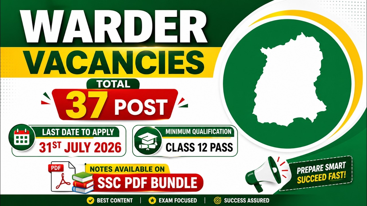 Warder New Vacancy | 37 Post | SPSC | Sikkim