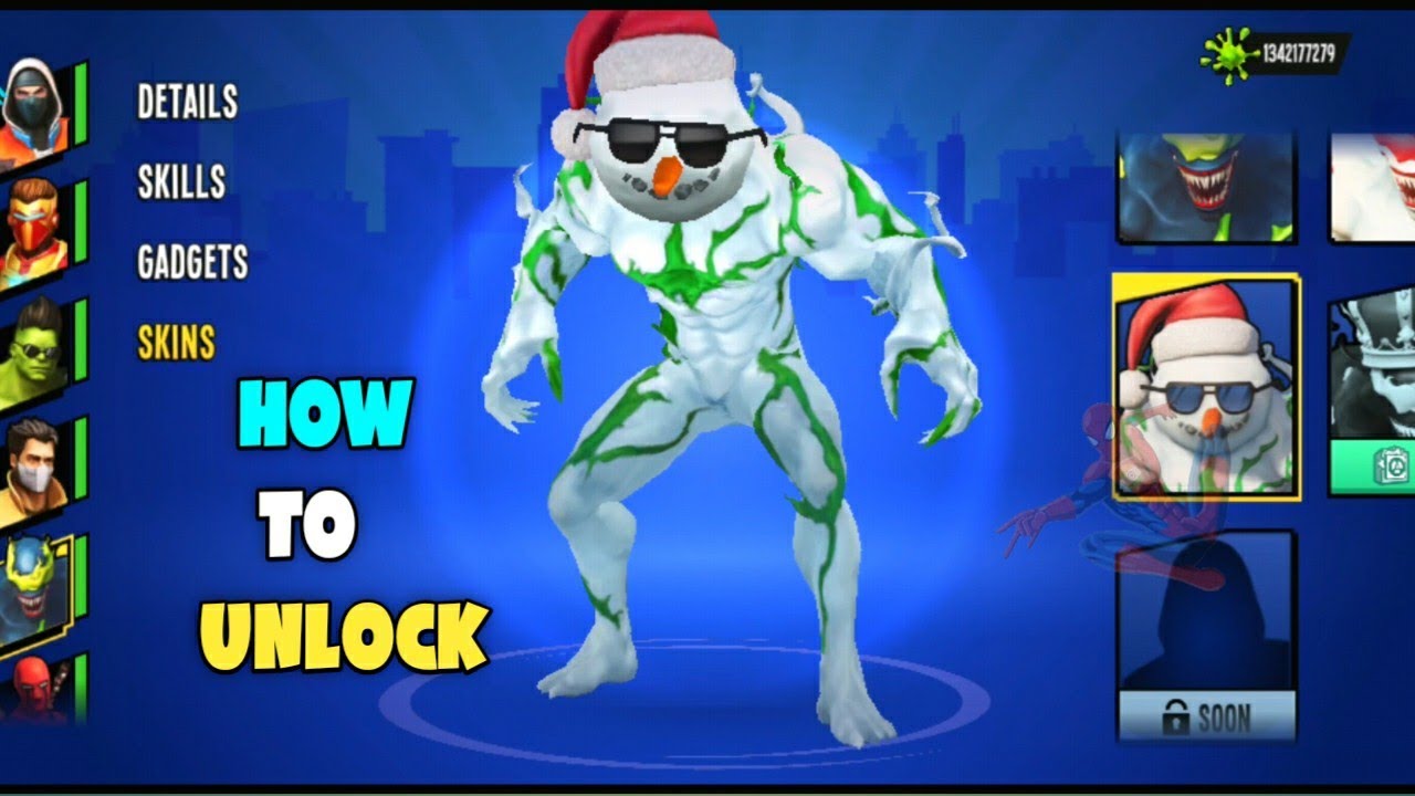 How to Unlock Venom Snow Man Skin Free Spider Fighter 3😱
