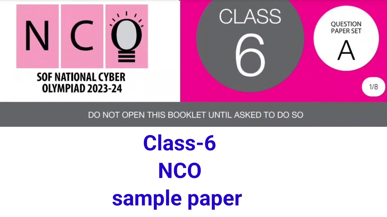 Class-6|Nco sample paper/2023-2024#matholympiad #nco#ieo #imo #olympiad #sofolympiad #class2#class4
