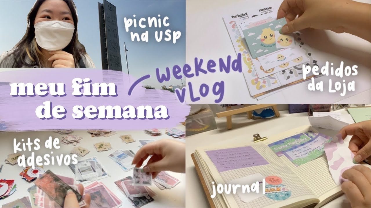 weekend vlog: kits de adesivos, visitando a USP, journal pessoal e embalando pedidos | daniela kang
