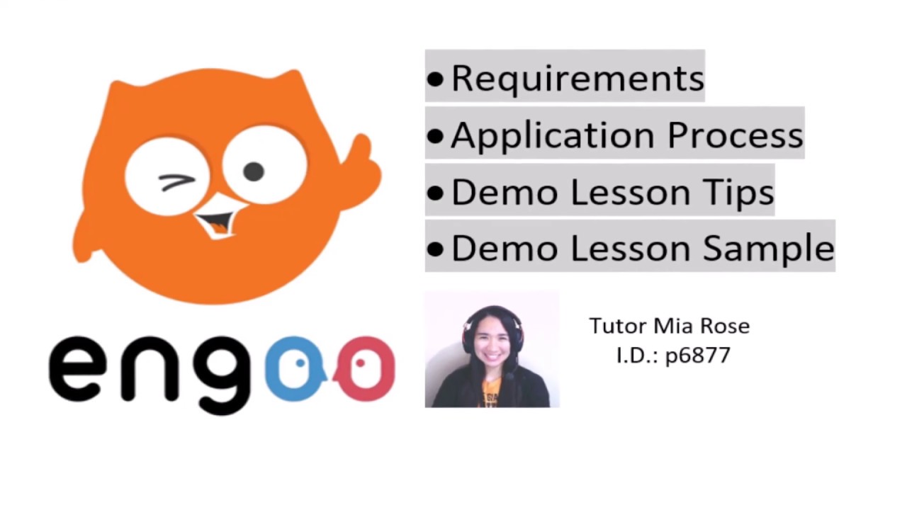 ENGOO Tutor Requirements, Application Process, Demo Lesson Tips & Demo Lesson Sample