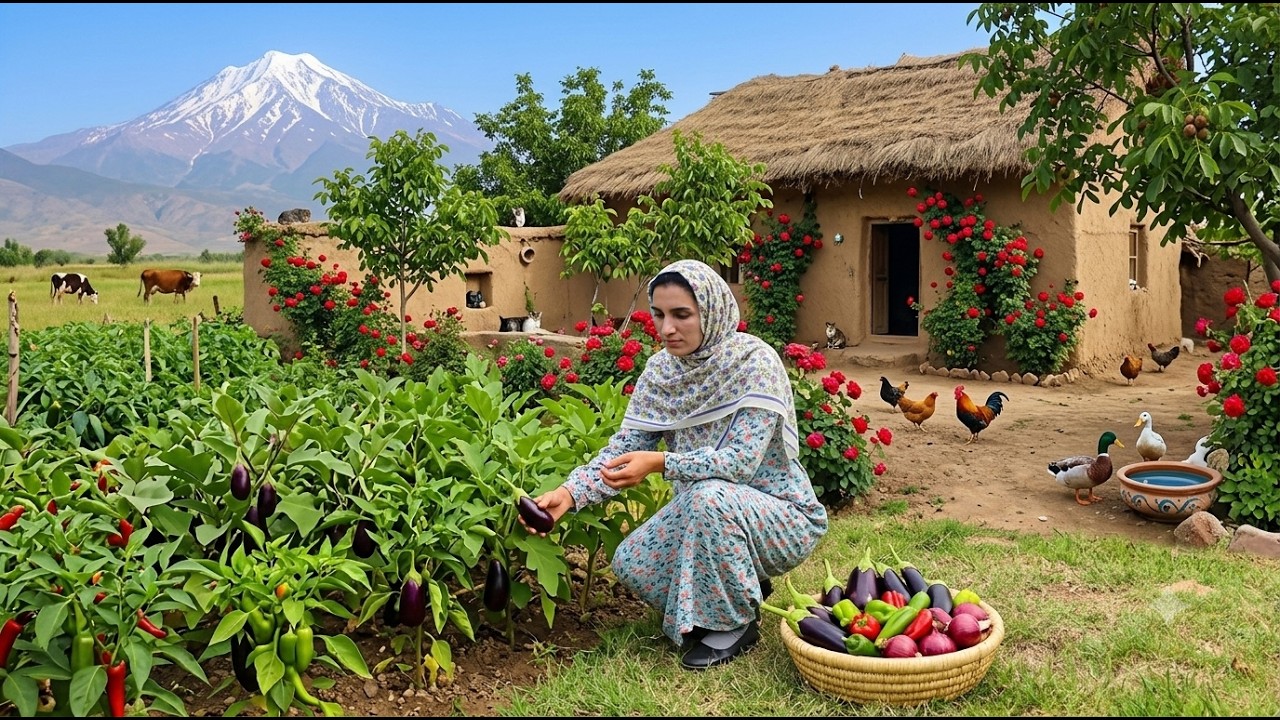 IRAN Daily Village Life : Rural Cooking in the High Mountains of Northern Iran