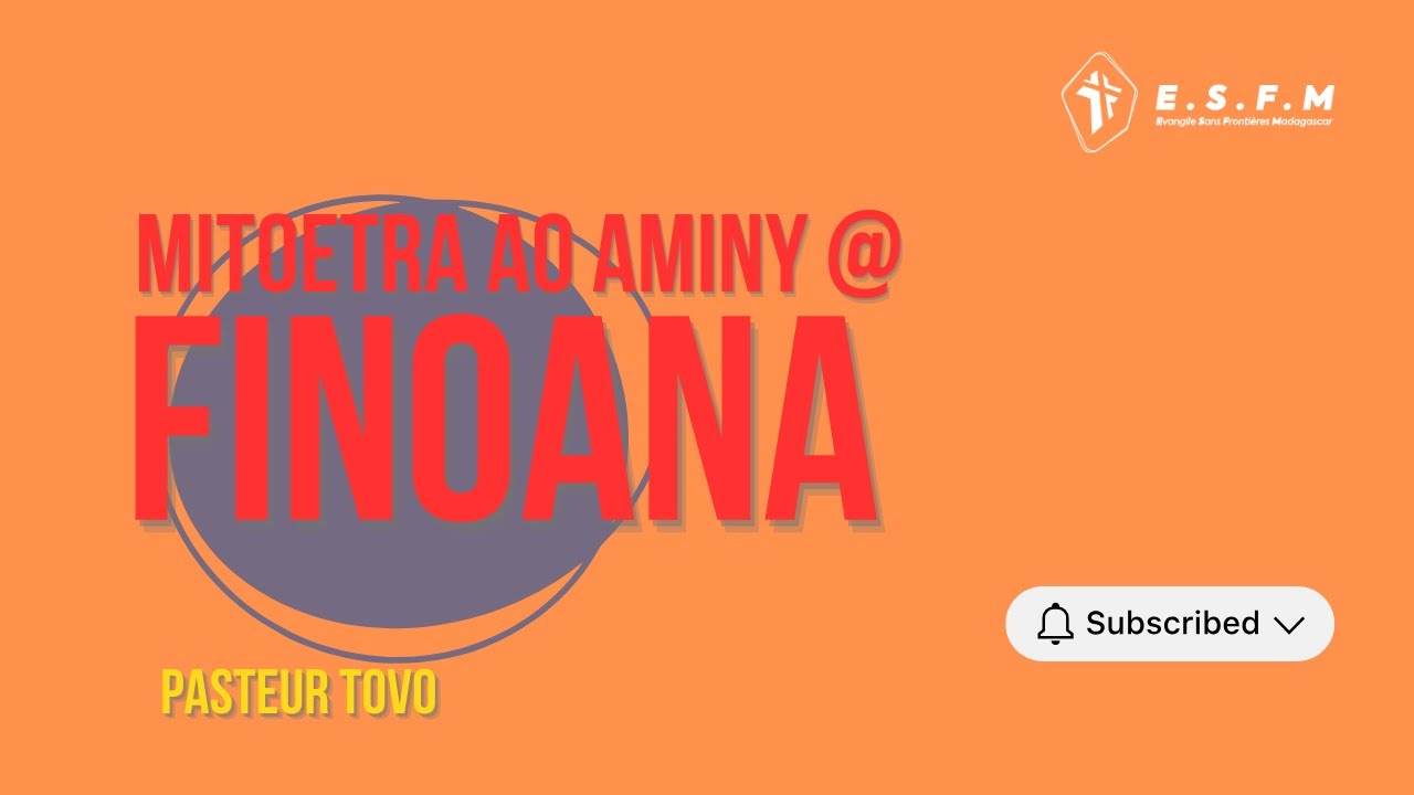 Mitoetra ao aminy @ finoana  - Alahady 30 Novambra 2025