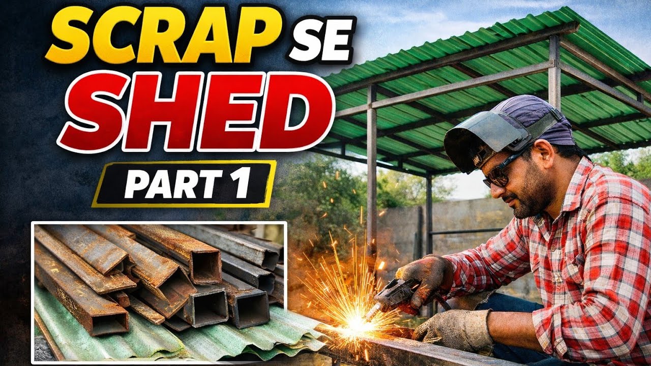 Scrap Material Se Fiber Shed Kaise Banaye | Part 1 Full Fabrication Process