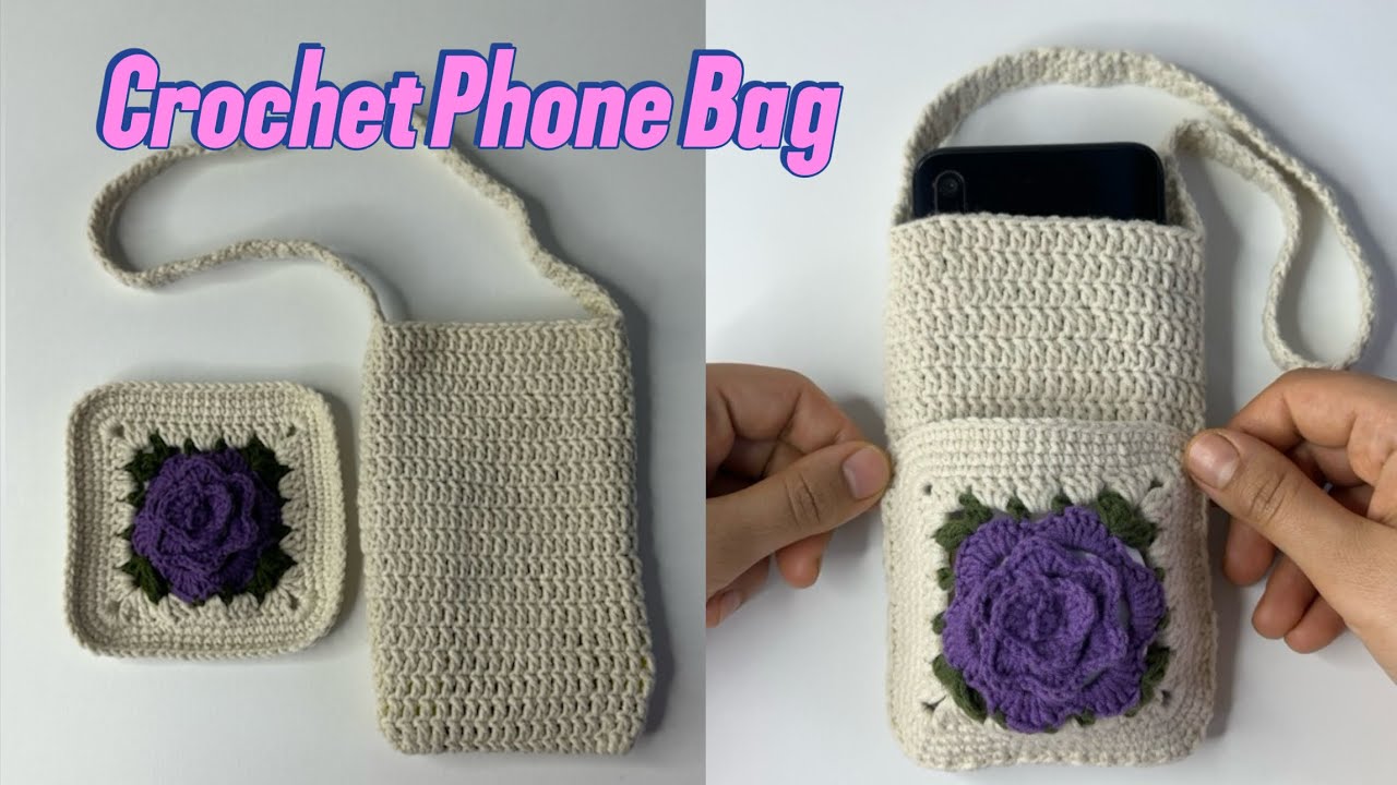 Crochet phone Bag Tutorial | Make money whith this Multi-purpose crochet phone Bag👜