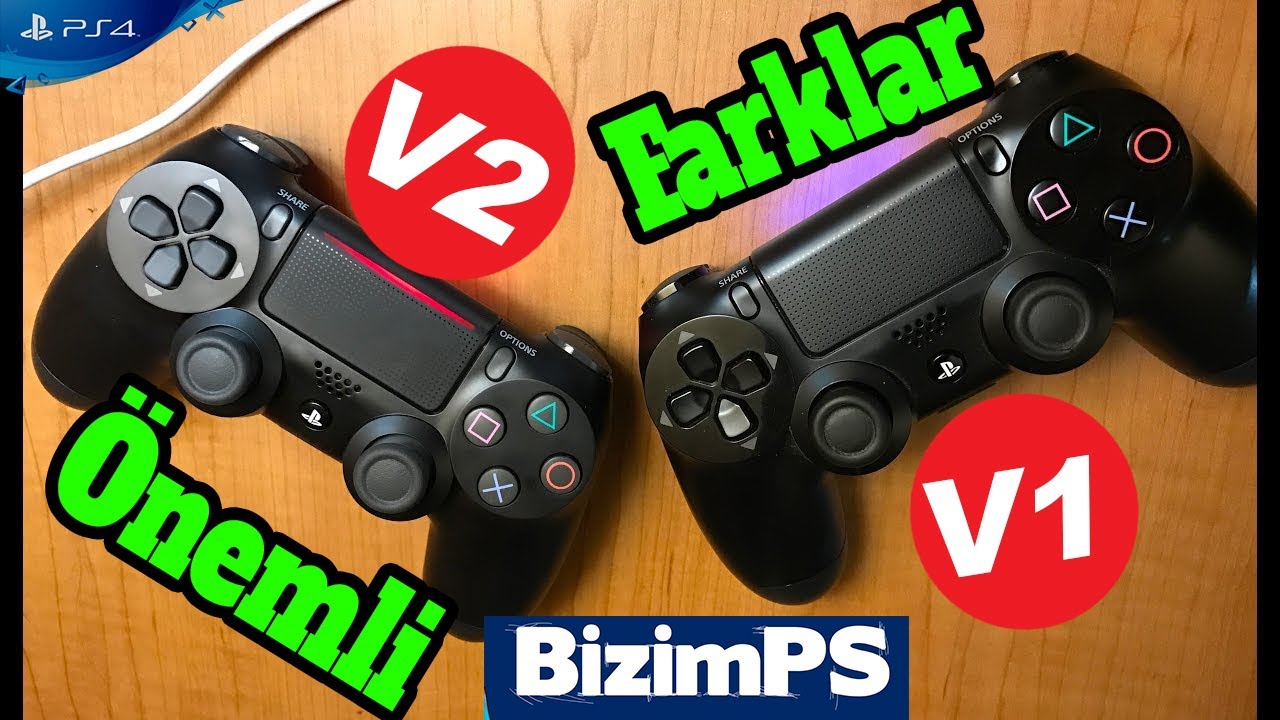PS4 Dualshock v1 VS  Dualshock v2 Arasındaki Önemli Farklar  PS4 Online Oyuncular İzlemeli
