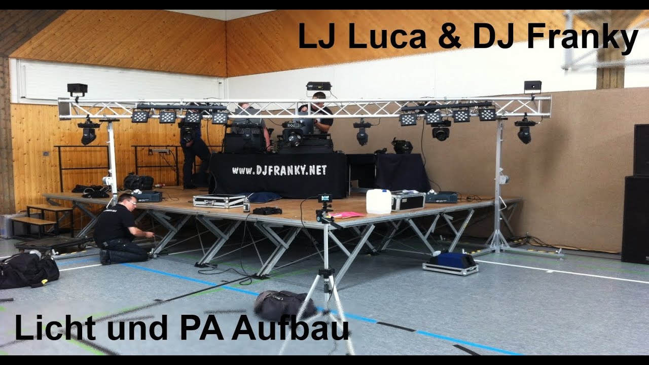 Licht und PA Aufbau - Schulabschlussfeier Northeim 2016 - Zeitraffer - DJ Franky Göttingen