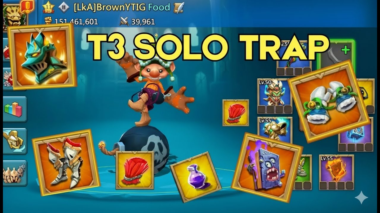 T3 solo trap upgrading gear 🥳 giveaway account for future: Lordsmobile