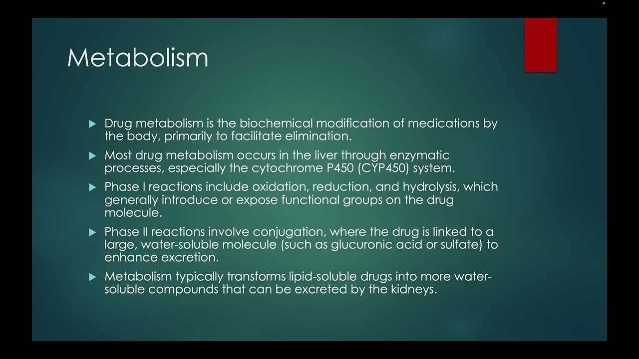 Free Nursing Pharmacology Review Course From Meded101 - Pharmacokinetics - Section 1.4
