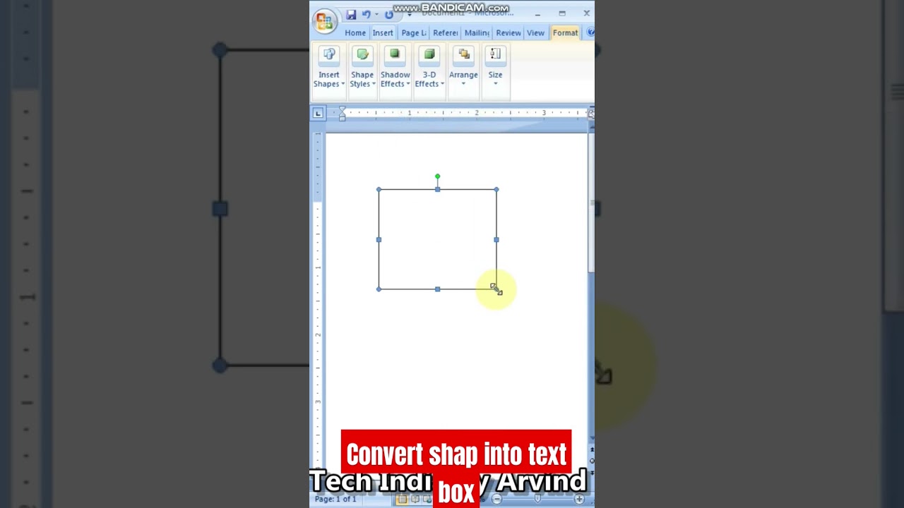 convert shap into text box #word #techindia #short #viral #trending #word #msword @computergyan338
