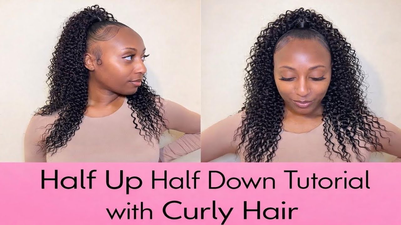 Half Up Half Down Tutorial with Curly Hair ✨(No Beezwax)