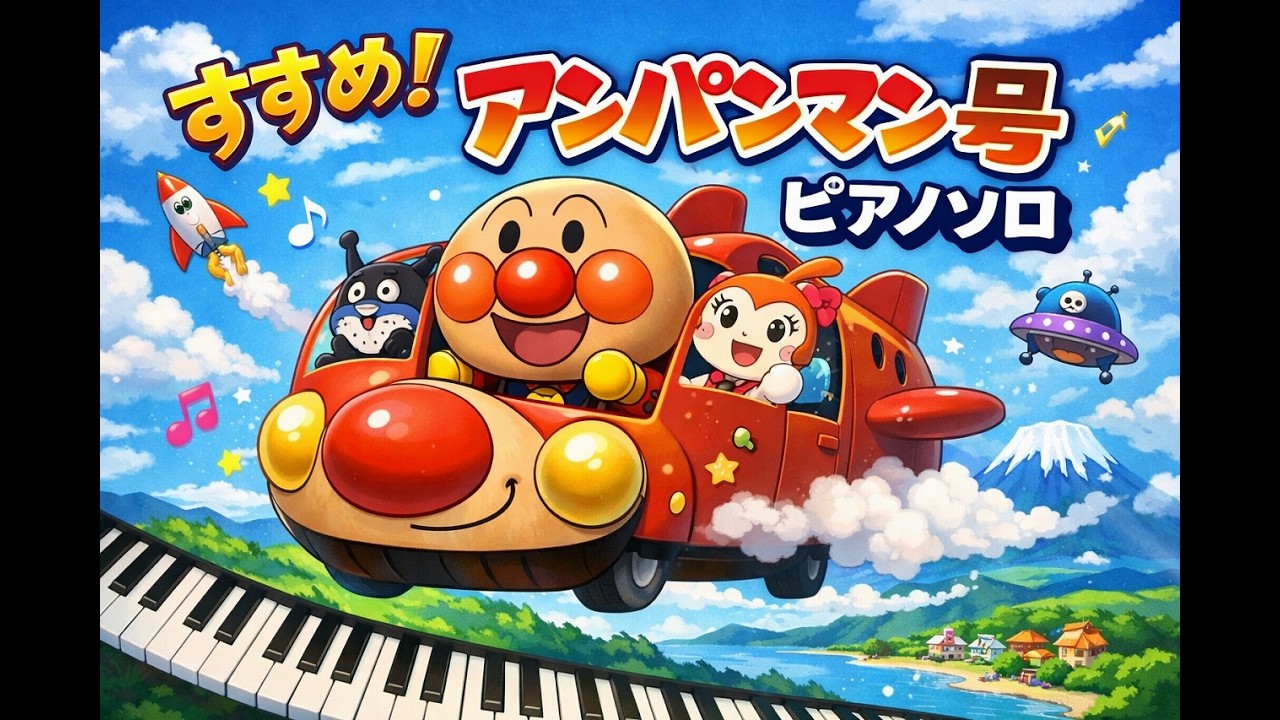 すすめ！アンパンマン号　ピアノソロ　初級　ぷりんと楽譜
