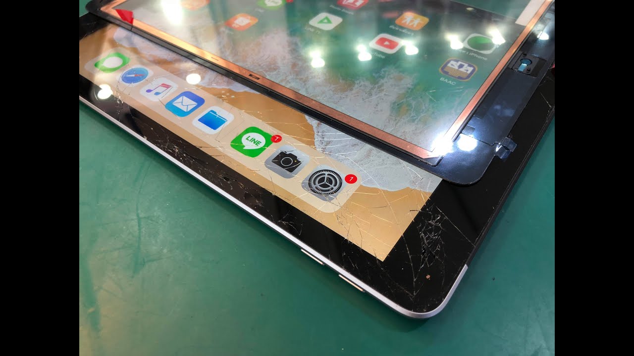 iPad Generation 6 2018 เปลี่ยนทัชสกรีนแท้ 100% ซ่อมไอแพดจอแตก Jenny Service บางกะปิ รามฯ 099-8877567