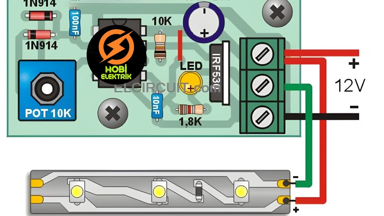 12Volt Led dimmer devresi nasıl yapılır / Dimmer devresi nasıl yapılır / Dimmer devresi #ne555 #diy