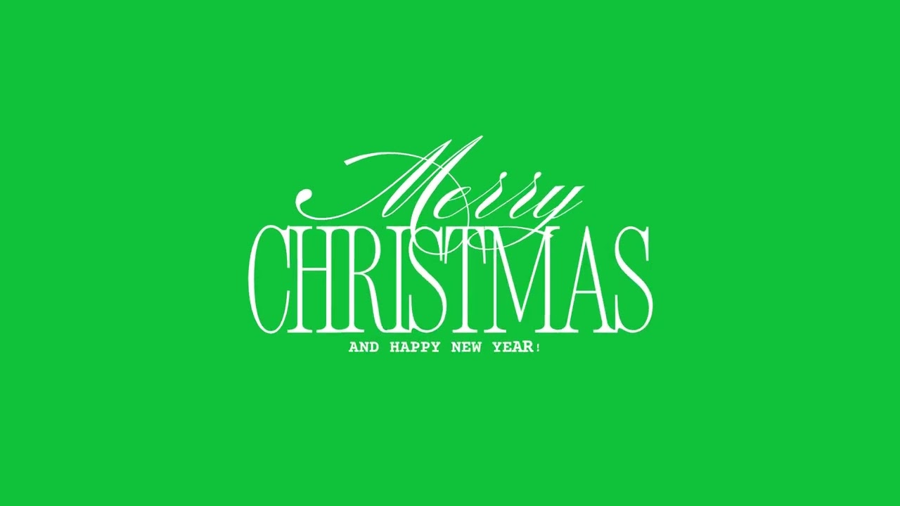 Merry Christmas and Happy New Year Text Animation Elegance Animation | Green Screen