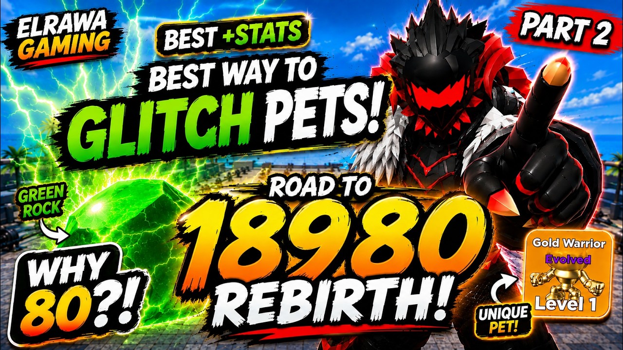 BEST WAY to GLITCH PETS in Muscles Legends (Why 80?!) | Road to 18980 Rebirth #2 | Muscle Legends