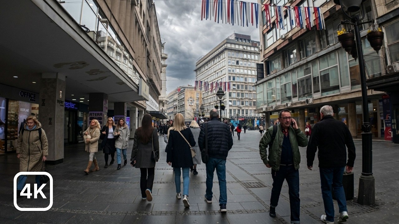 Belgrade Walking Tour 🇷🇸 | Serbia 4K Walk