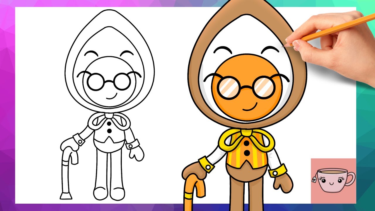 How To Draw Eggson from Dandy's World | Easy Drawing Tutorial