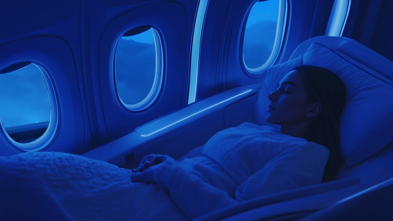 3 Hours 🌧️ Soothing Rain on Airplane Window Pane ✈️ White Noise for Sleep, Study, Focus