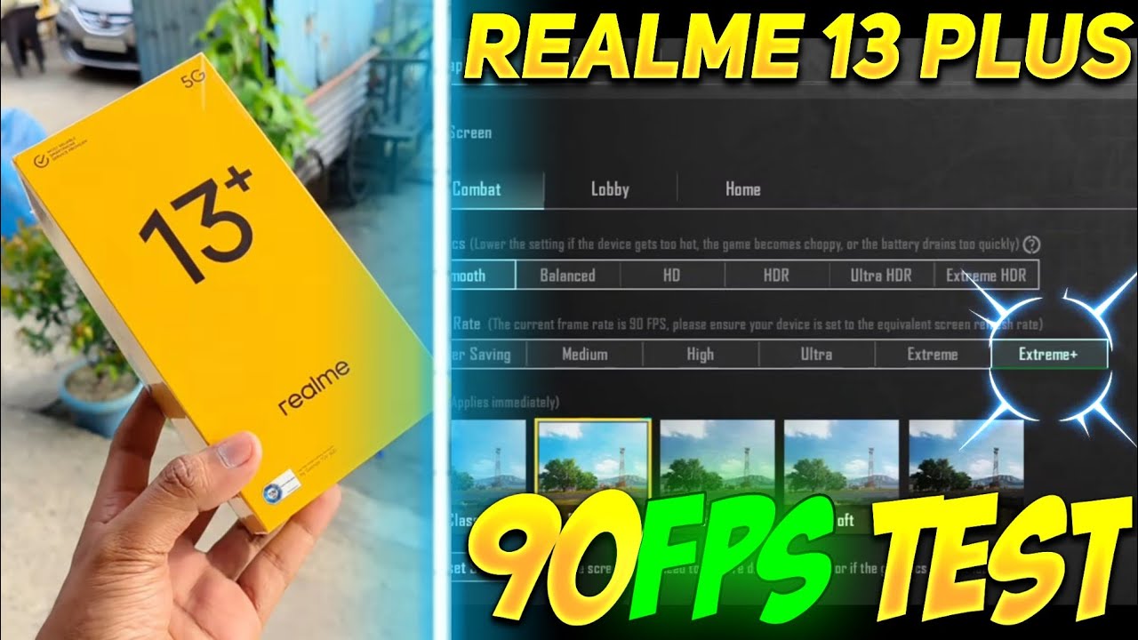 REALME 13 PLUS BGMI TEST 90 FPS🥶 | REALME 13 PLUS PUBG TEST | REALME 13 PLUS 5G GAMING TEST