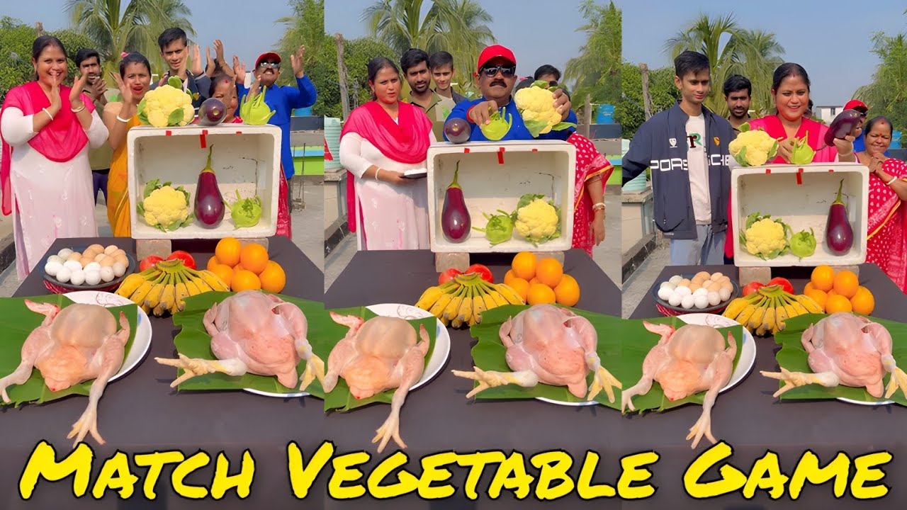 Match Vegetable Game – Food Winning Challenge 🤔| সবজি মেলানোর খেলা 🔥/ SK Challenge Video