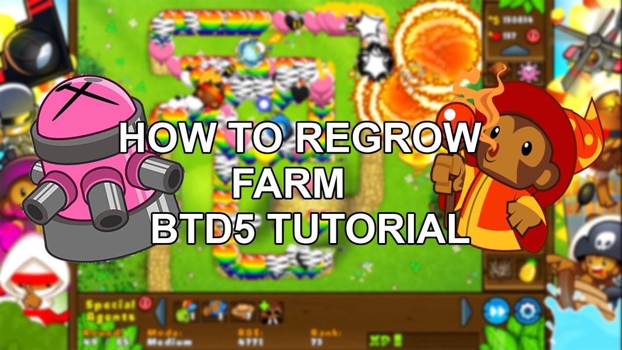 How to regrow farm in btd 5(tutorial) | Gain xp and unlock towers