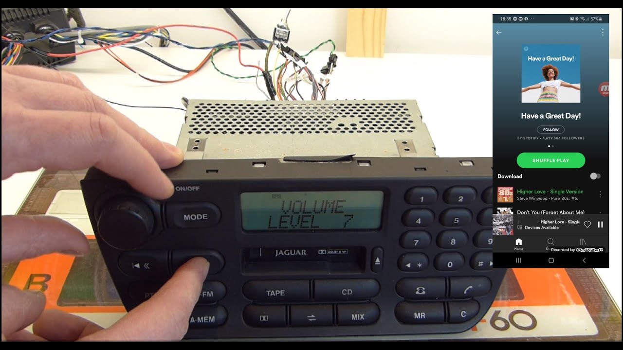 JagDroid-Cassette - bluetooth audio streaming upgrade for the Jaguar XJ X308 (1997-2000 model year)
