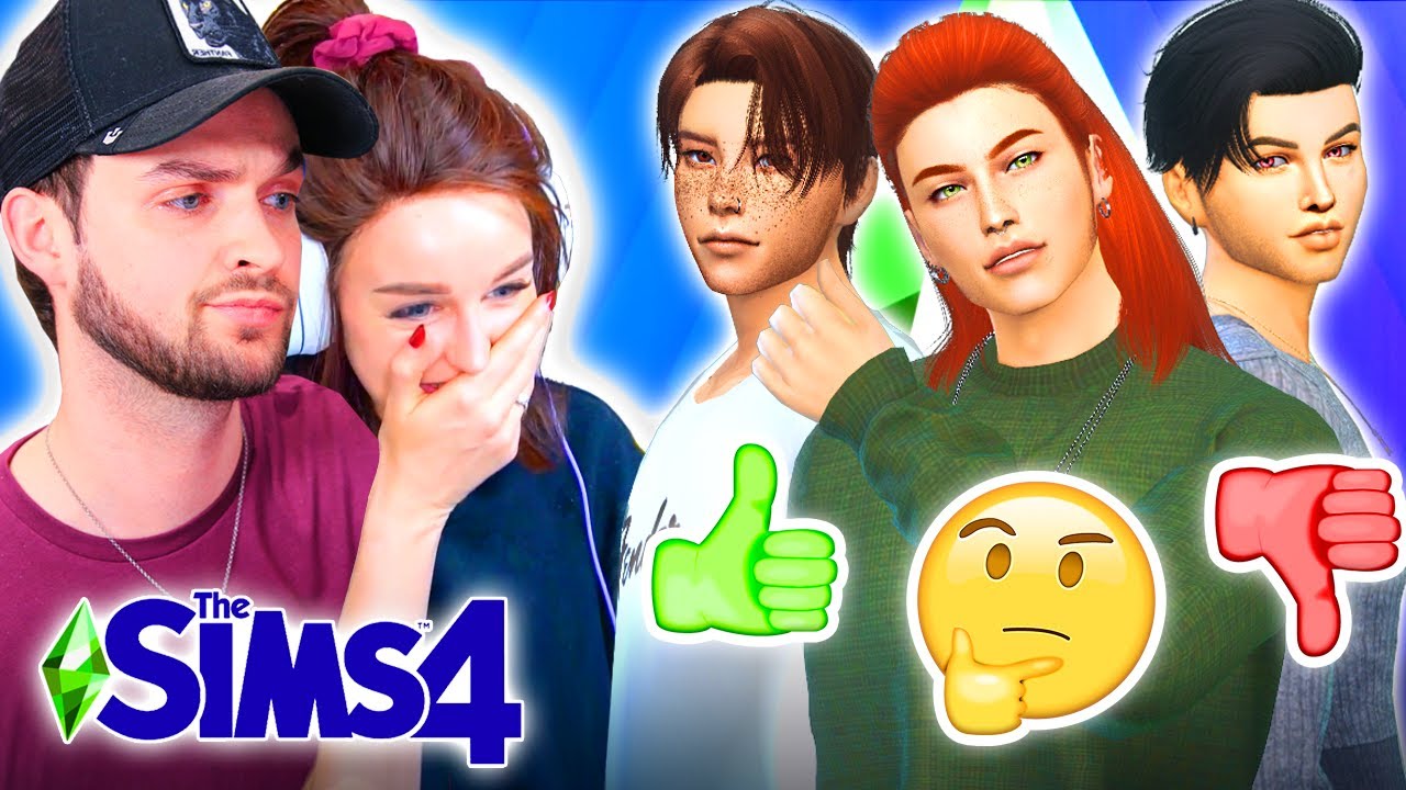 BOYRFRIEND REACTS to my Sims! 😅