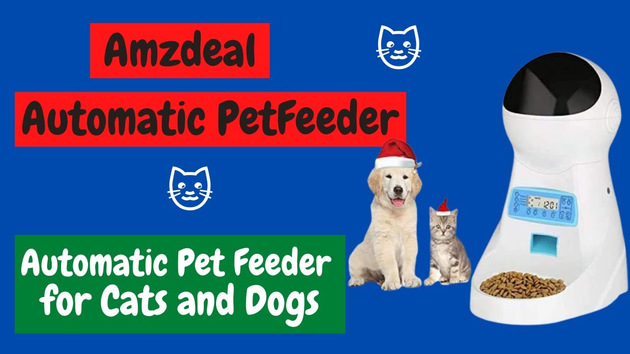 🐱🐶 Amzdeal Automatic Pet Feeder | Automatic Pet Feeder for Cats and Dogs
