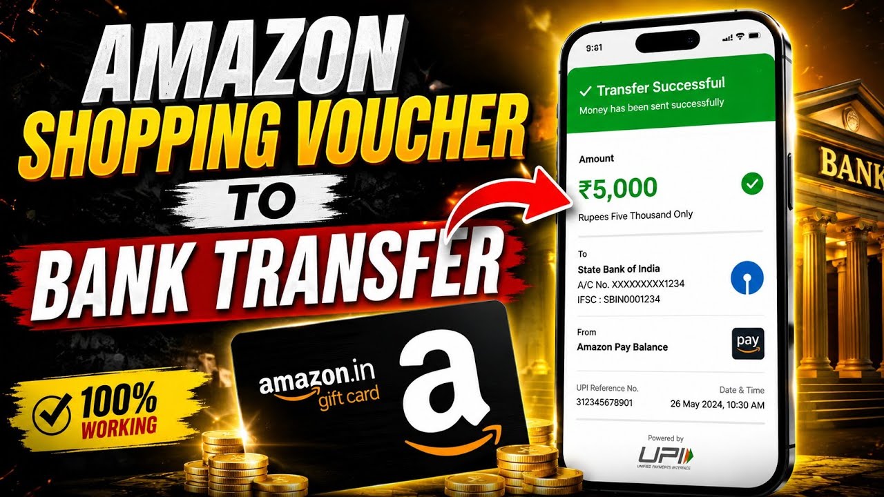 Amazon Shopping Voucher To Bank Transfer Trick 🔥 Multiple App upto ₹450 Per Month Free For 5 Months