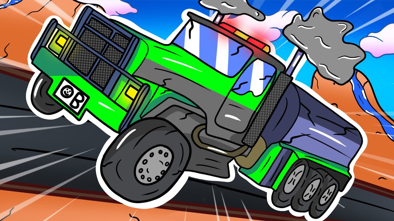 We Drove Modded OVERSIZED Trucks Down a Mountain in BeamNG Drive!!