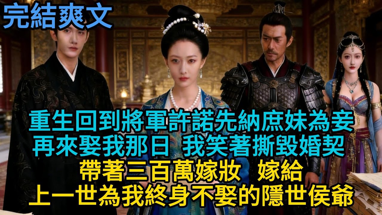 重生回到將軍許諾先納庶妹為妾再來娶我那日，我笑著撕毀婚契 帶著三百萬嫁妝 ，嫁給上一世為我終身不娶的隱世侯爺... #古言 #小說