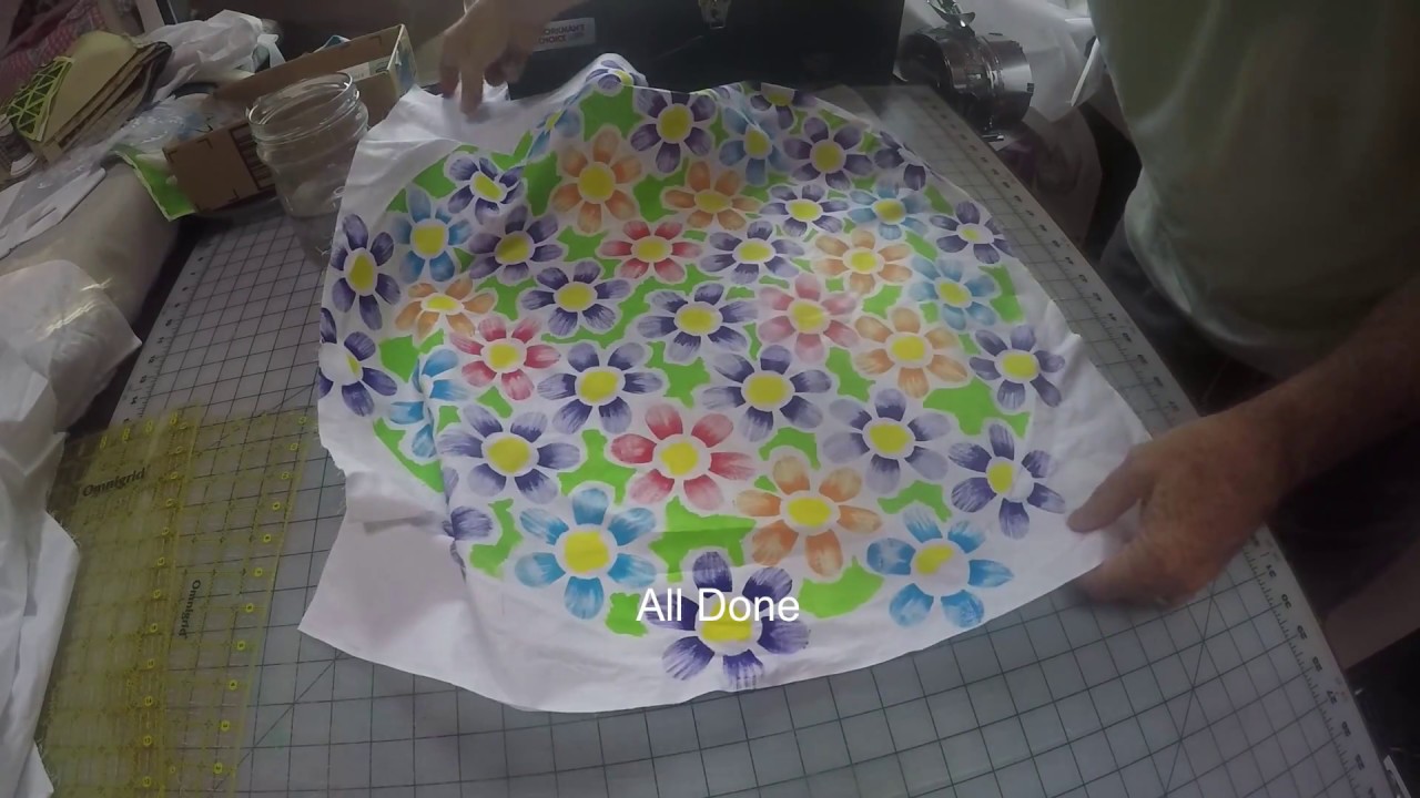 How To Paint On Fabric - Stencil On Fabric Using Derwent Inktense Blocks