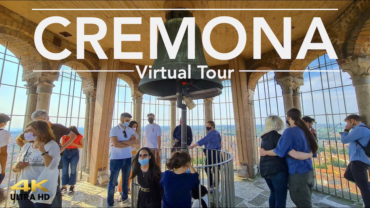 Cremona Italy - Walking Tour 4K Ultra Hd The Tallest Bell Tower in Italy | 2021