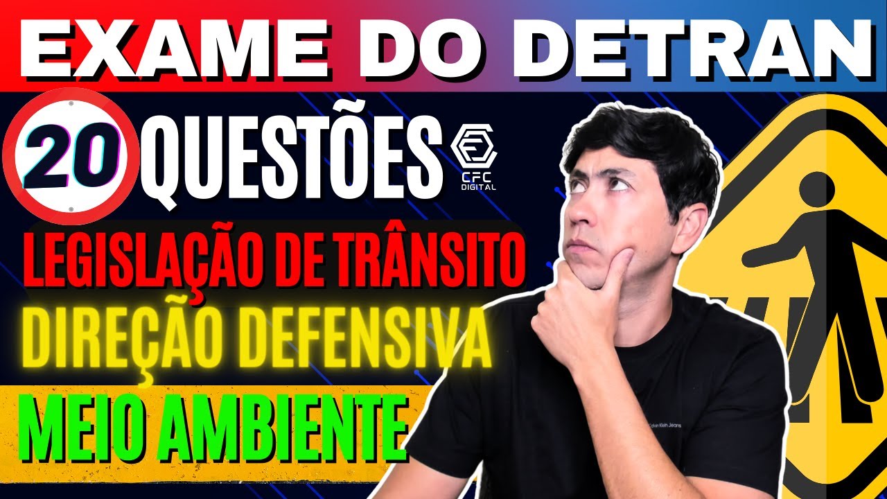 PROVA DO DETRAN 2024 - LEGISLAÇÃO, DIREÇÃO DEFENSIVA, MEIO AMBIENTE E PS 2024  #simuladodetran2024