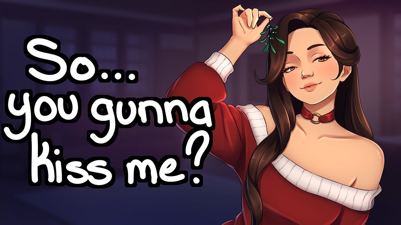 Flirty Friend Traps You Under the Mistletoe (Kisses) (ASMR Roleplay) 