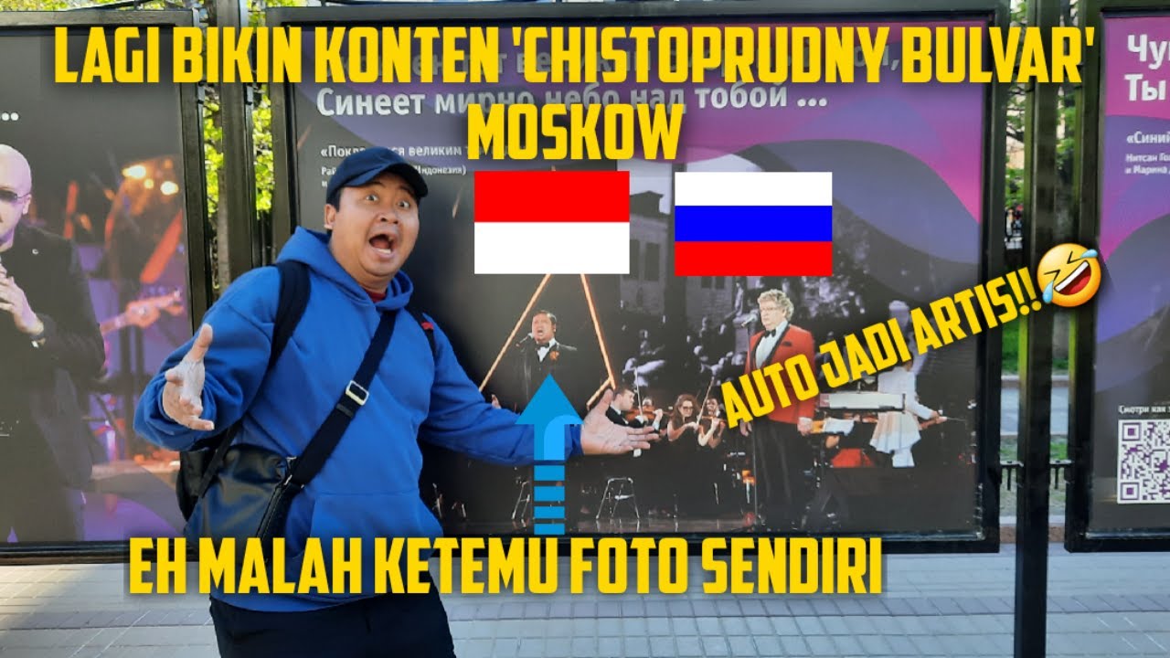 NGGAK SENGAJA KETEMU FOTO SENDIRI DI PUSAT MOSKOW #belajarrusiaindonesia #rusia #moskow