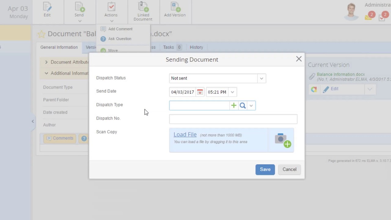103 4 4 Document Dispatch Tracker