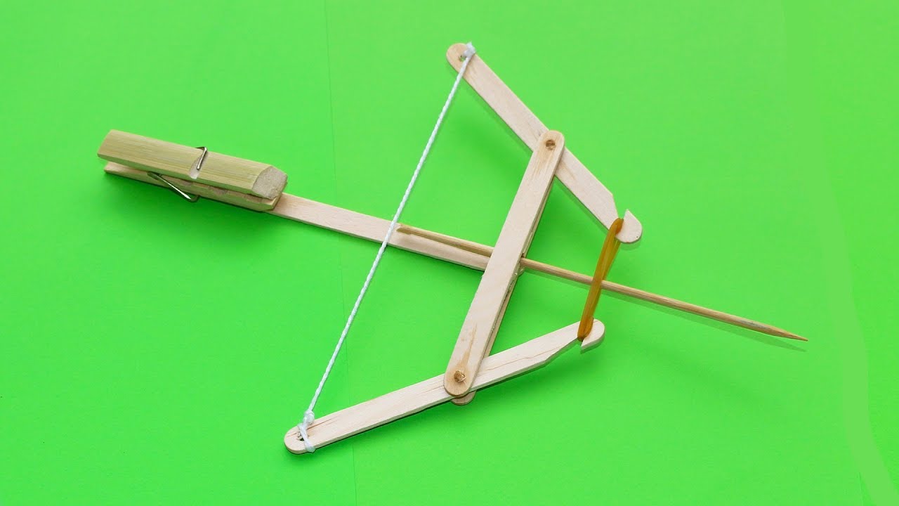 How to make Powerful Crossbow from Popsicle Sticks