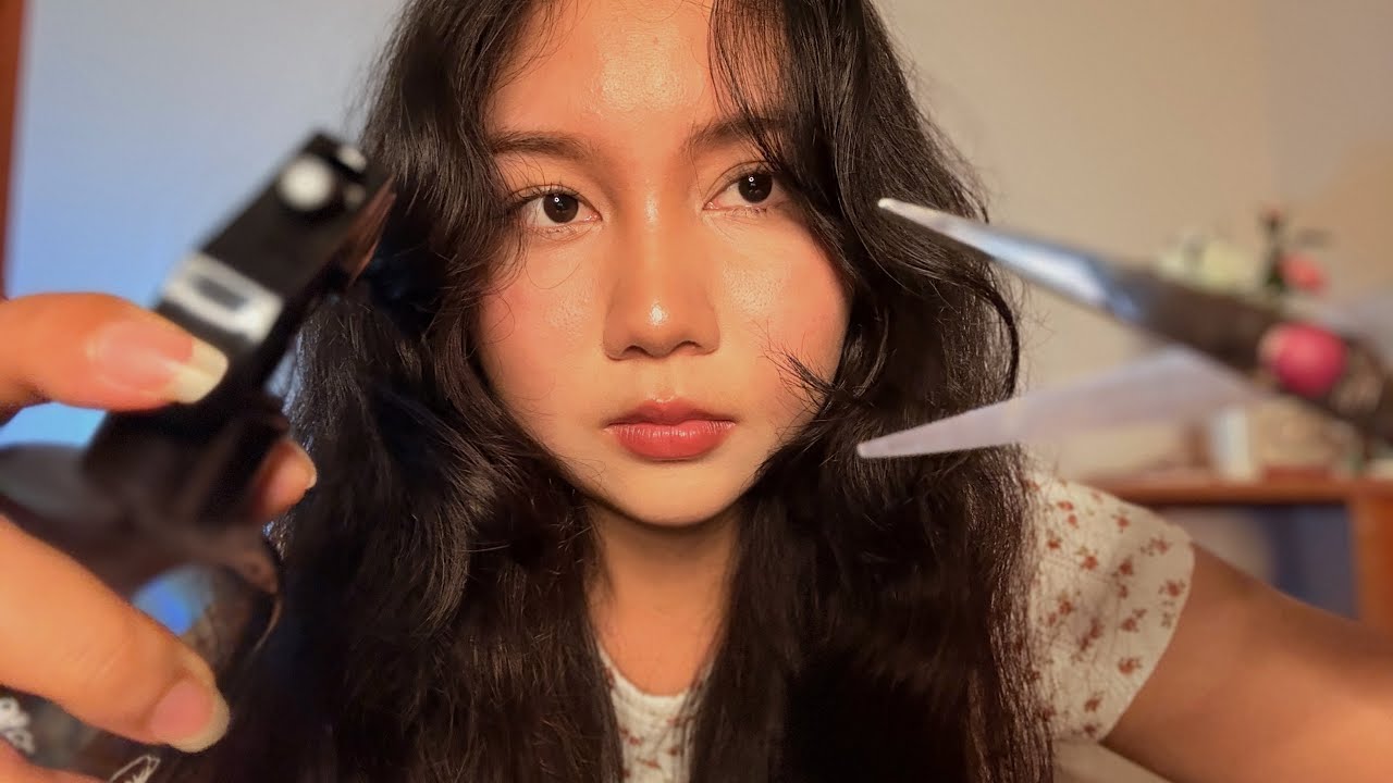 ဆံပင်ညှပ်မယ်💇🏼‍♀️ Burmese ASMR | Haircut by Your Caring Friend ✂️