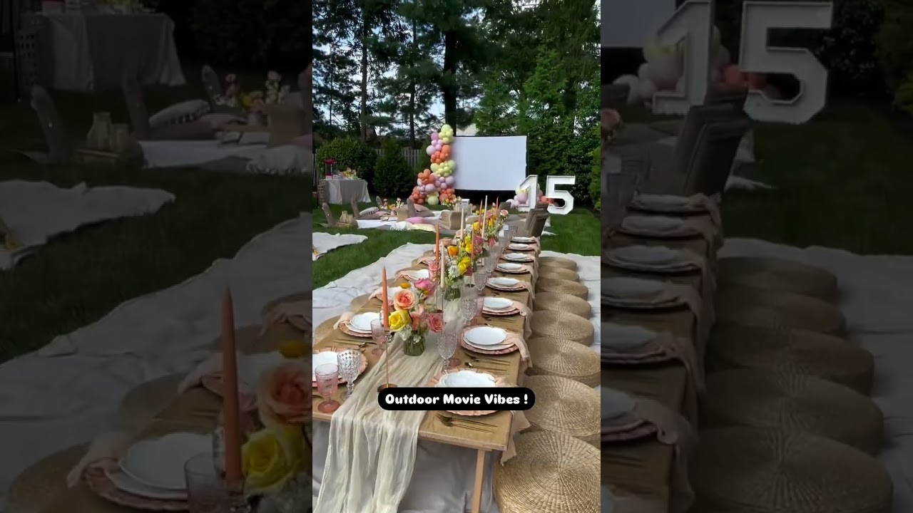 Outdoor birthday picnic decor. #foryou #shorts #event #wedding #decoration #birthday #shortvideo