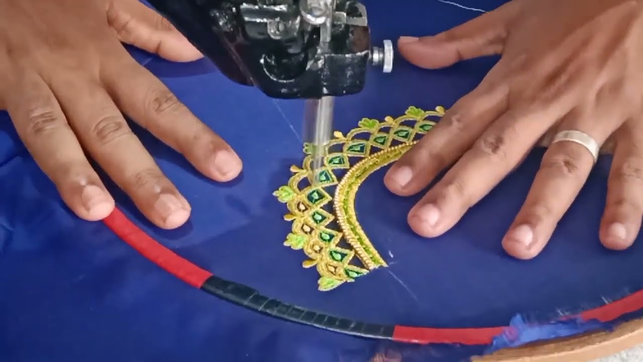 Embroidery Blouse Design ! How to learn embroidery design ! latest simple blouse design
