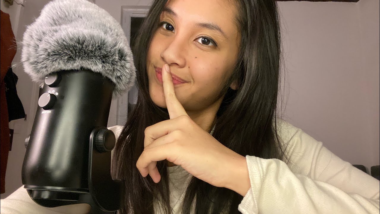 guess the silent word ASMR (inaudible whispering)