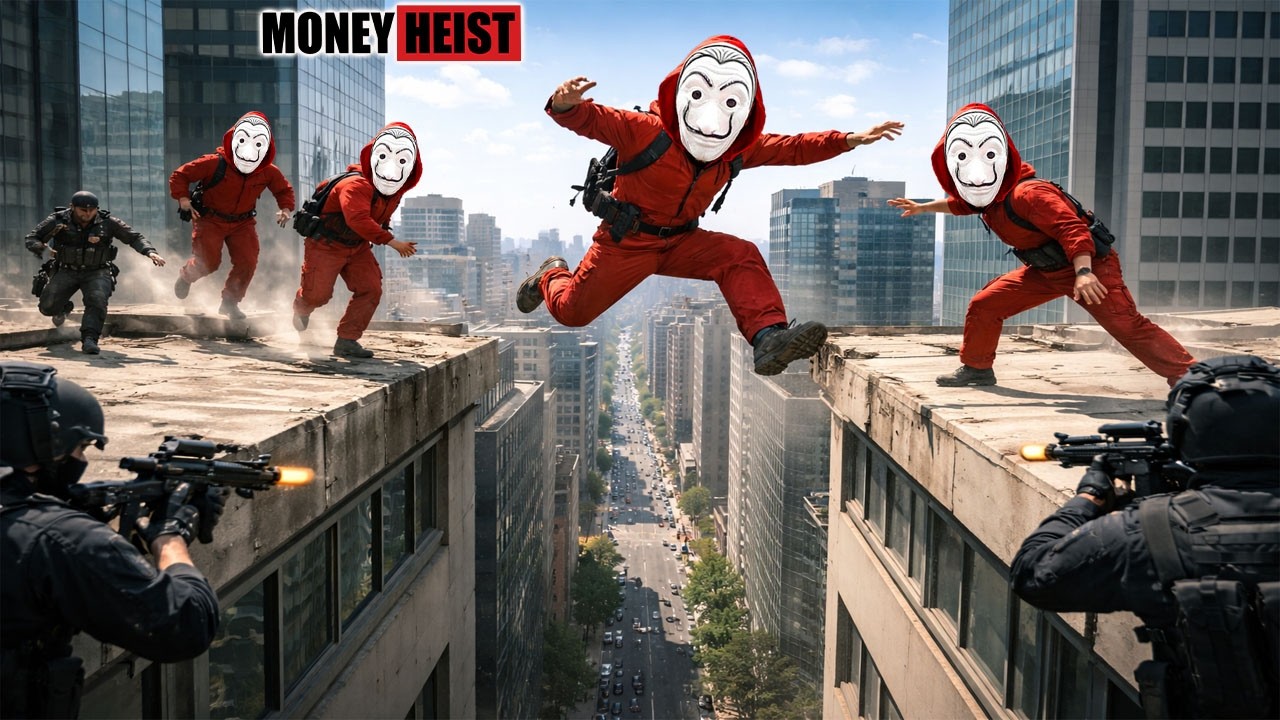PARKOUR VS MONEY HEIST : Bad Guy crawl through the ventilation shaft of the police base | Epic POV