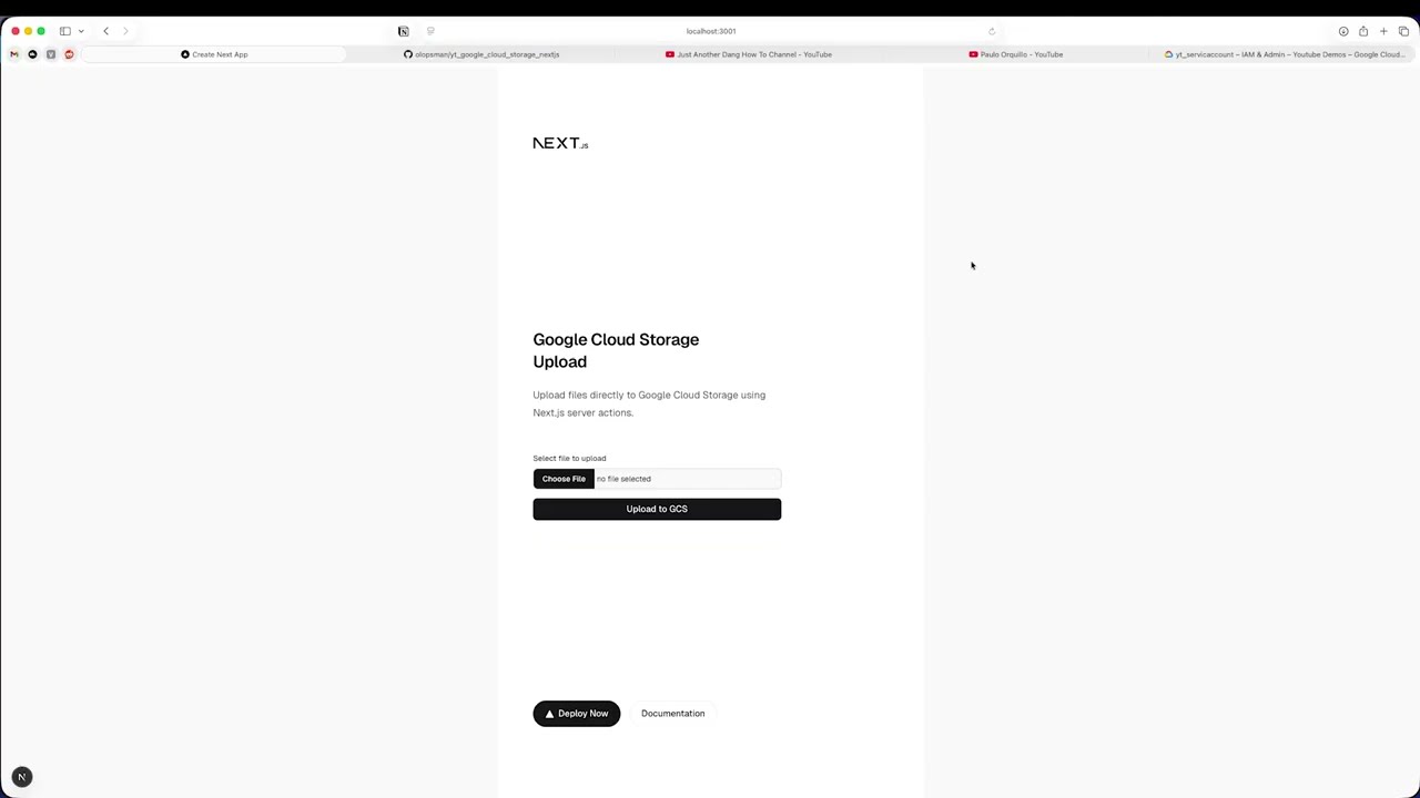 How To Upload Files from NextJS to Google Cloud Storage