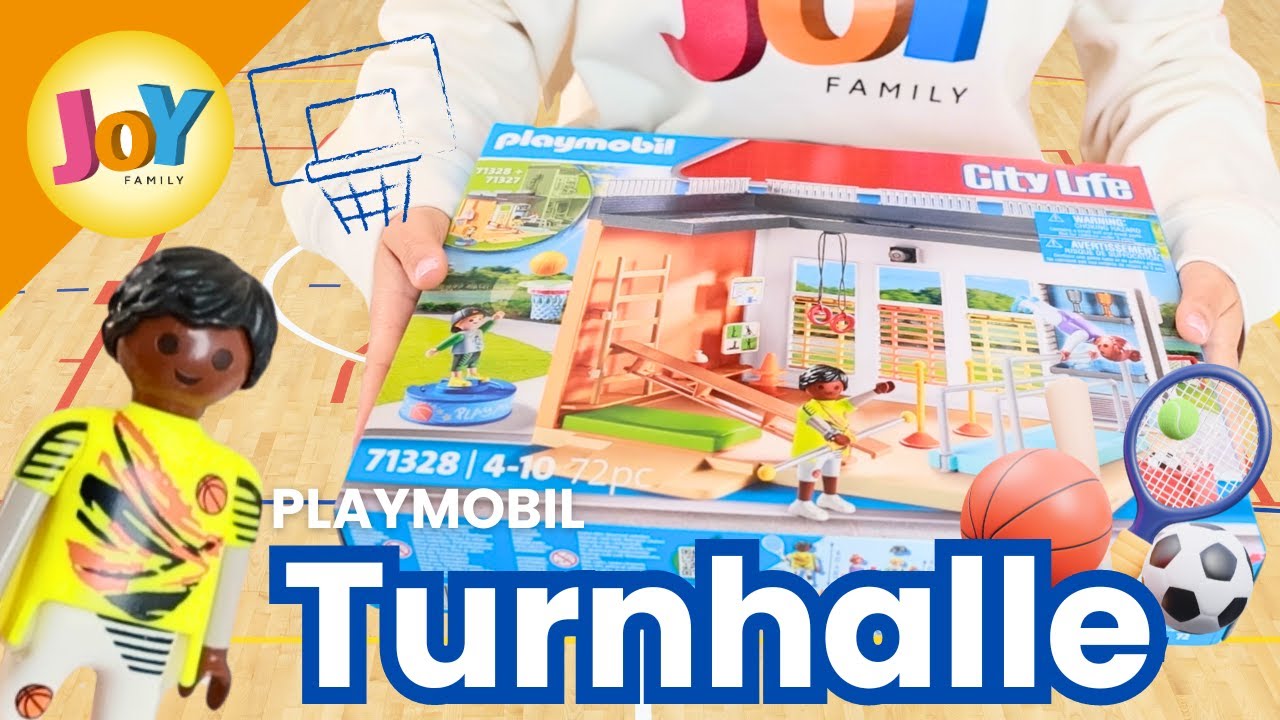 PLAYMOBIL UNBOXING | Turnhalle 🏀🏸 | City Life 🌇 71328 | Joy Family kids