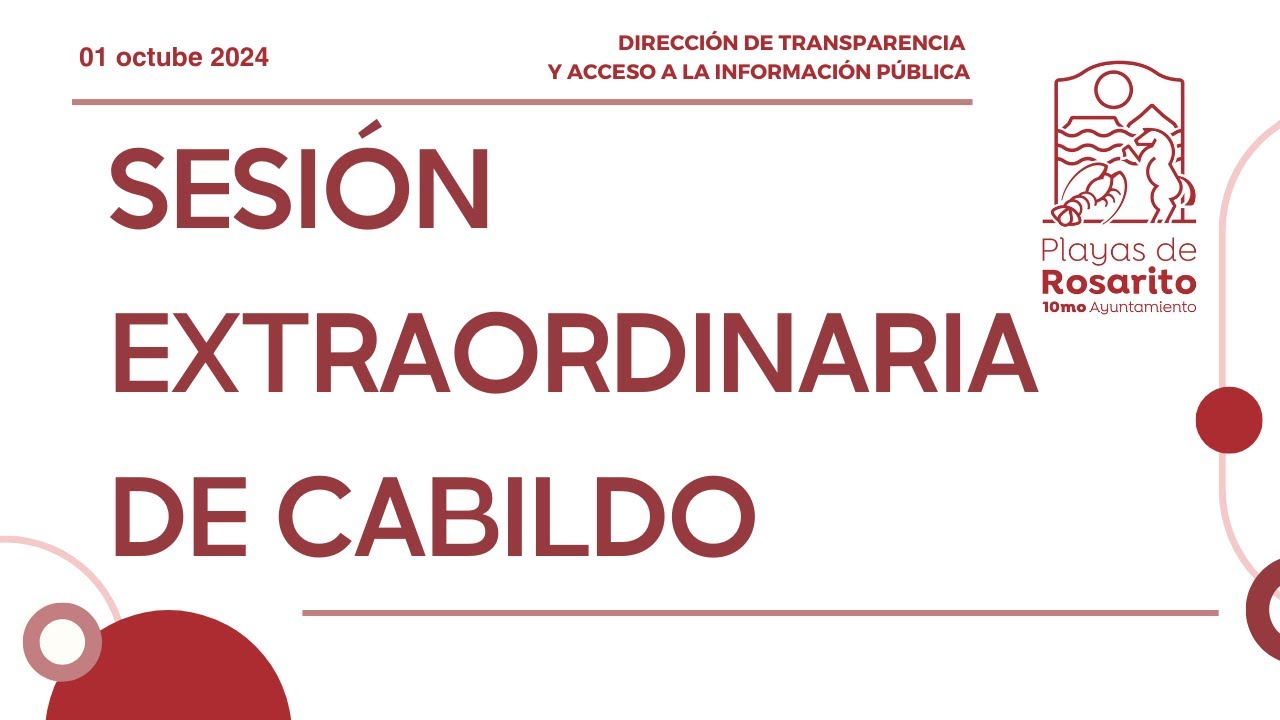 Sesion Extraordinaria de Cabildo - 01 oct 2024